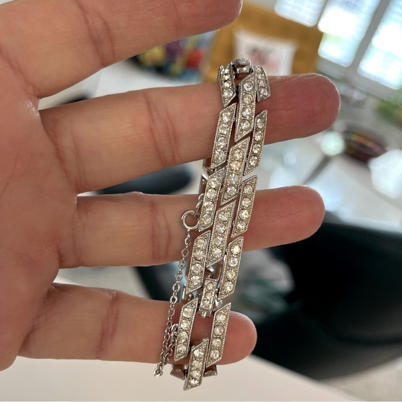 Vintage Signed Ora Rhinestone Bracelet, - Picture 1 of 4